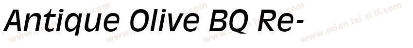 Antique Olive BQ Re字体转换